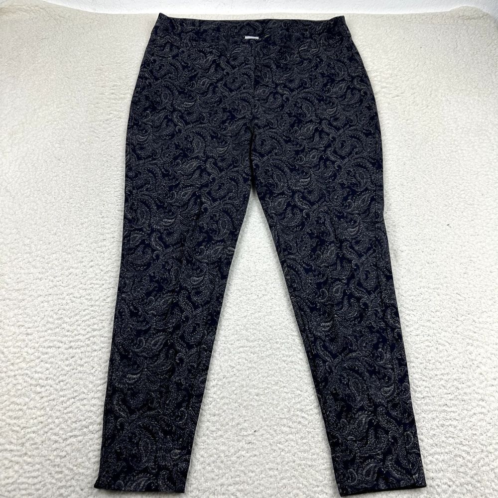 Chico's Leggings Women's 16R Skinny‎ Pull On Stretch Paisley High Rise